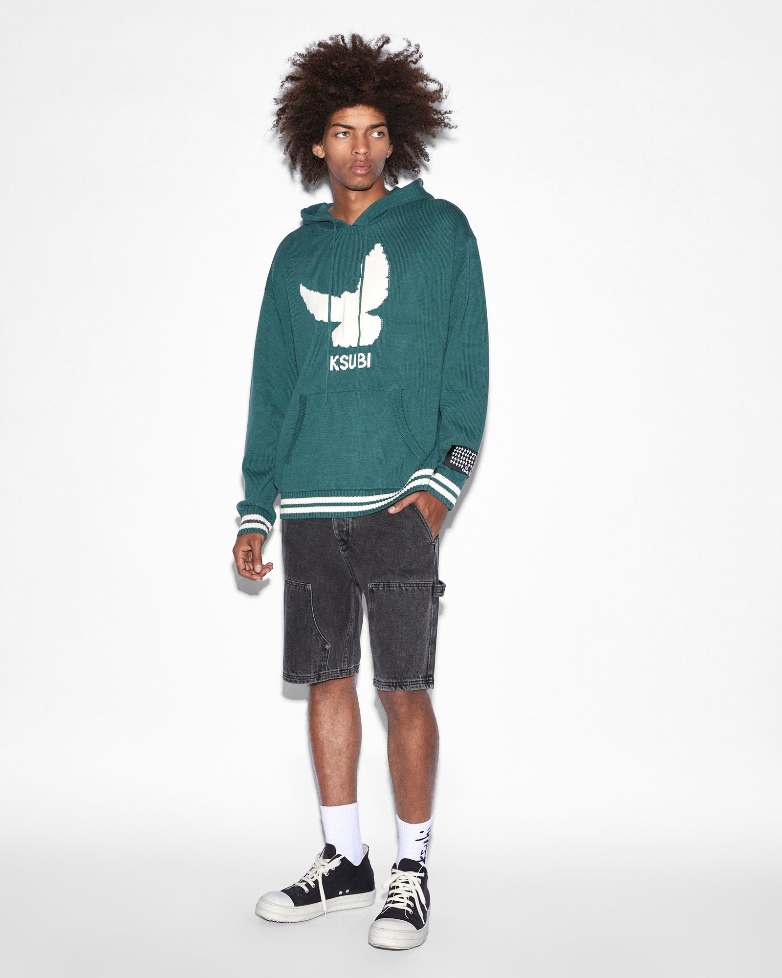 FLIGHT KNIT HOODIE GREEN