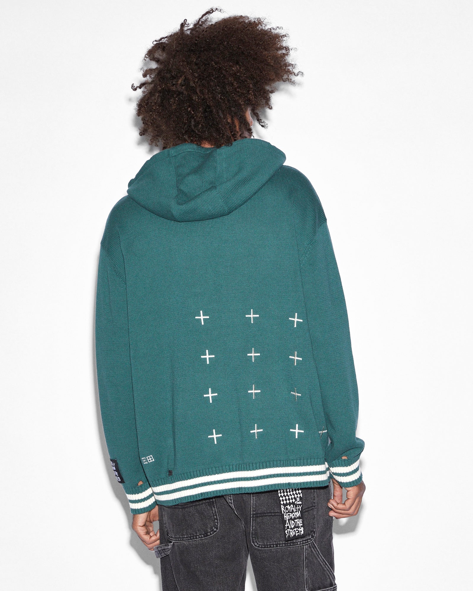 FLIGHT KNIT HOODIE GREEN