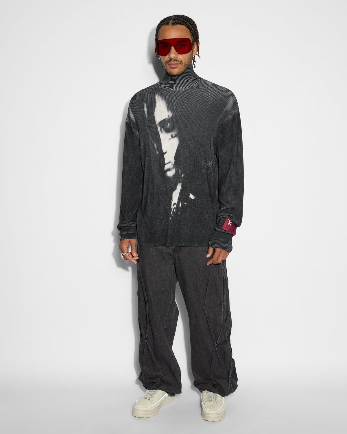 Mens Trippie Knit Black Regular Knitwear - Black