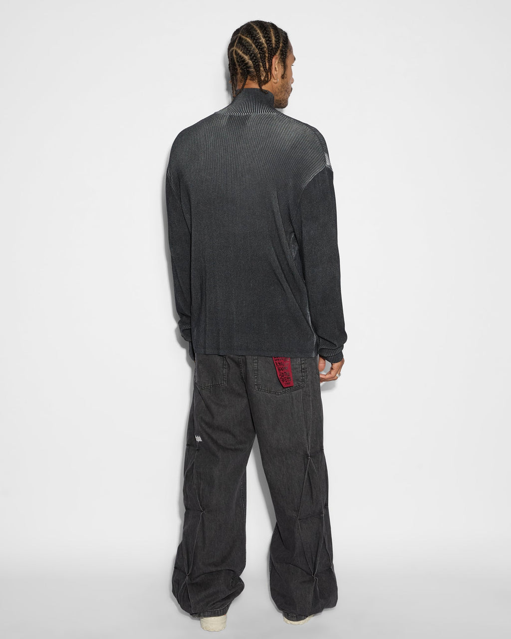 Mens Trippie Knit Black Regular Knitwear - Black