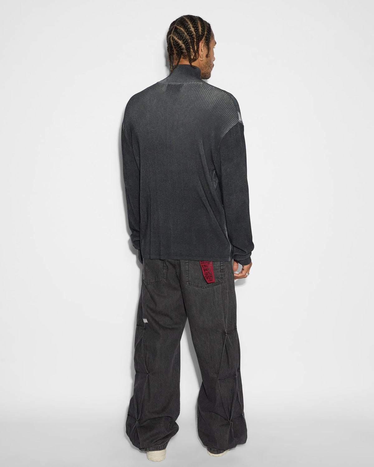 Mens Trippie Knit Black Regular Knitwear - Black