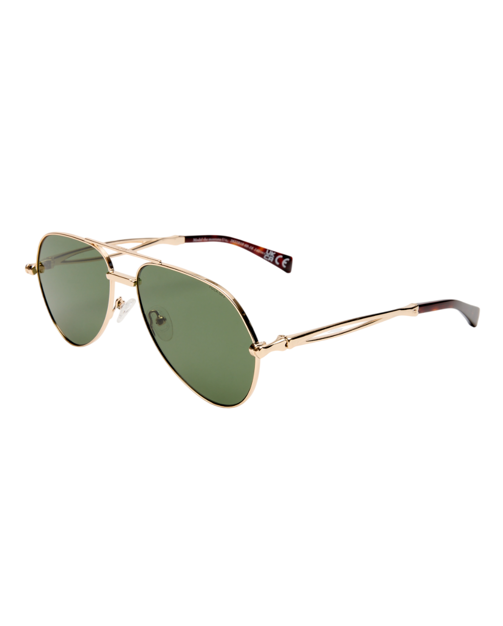 THE MONTANA SUNGLASSES GOLD GREEN EYEWEAR