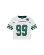 Kids Lil Rookie Ss Jersey White Green Fashion Tops - White