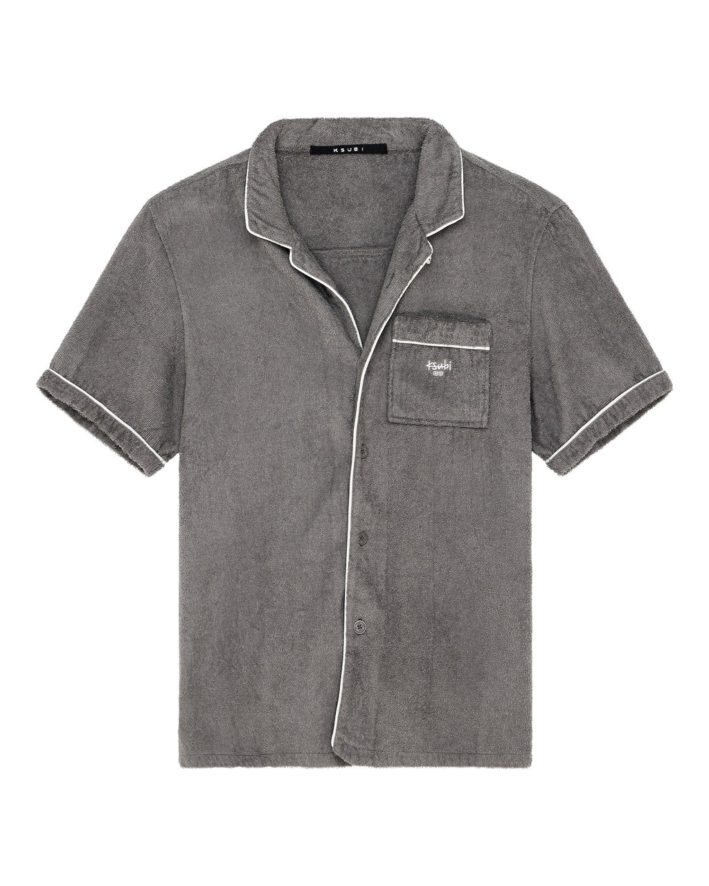 MENS LOUNGE SS RESORT SHIRT CHARCOAL SHIRTS