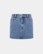 Womens Low Rider Mini Angles Heritage Baggy Skirts - Denim