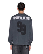 Mens Rugged Ekcess Ls Tee Blasted Black Regular Tees - Black