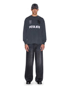 Mens Rugged Ekcess Ls Tee Blasted Black Regular Tees - Black