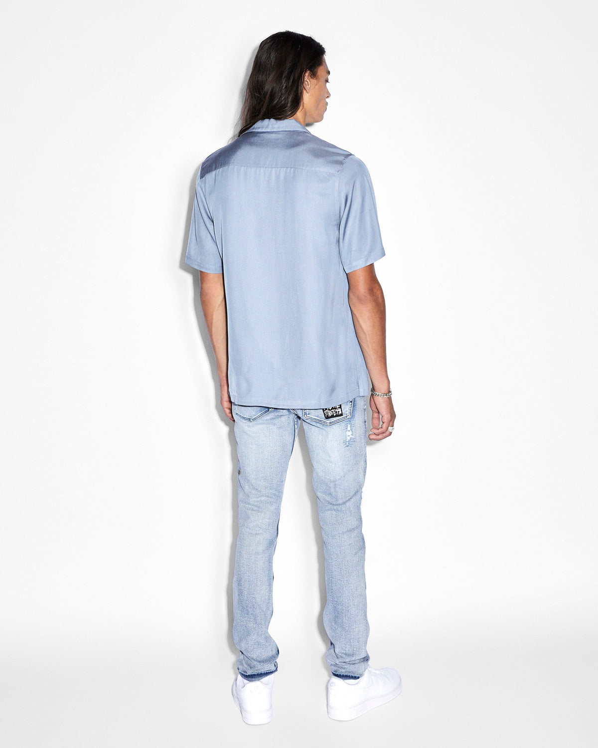 Mens Downtown Ss Shirt Lake Regular Shirts - Blue