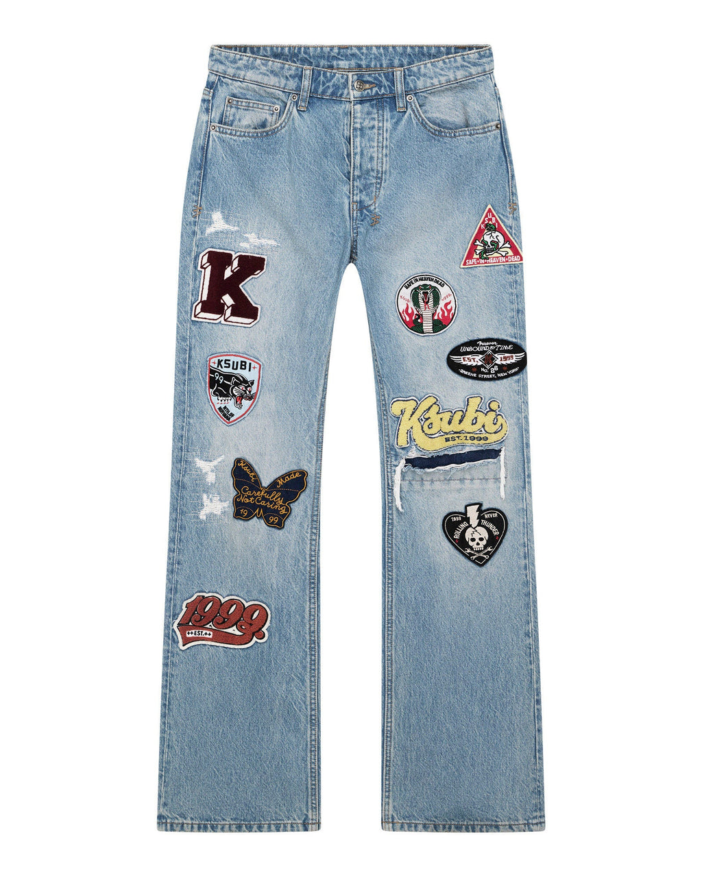 MENS BRONKO TRUE PATCHED DENIM JEANS