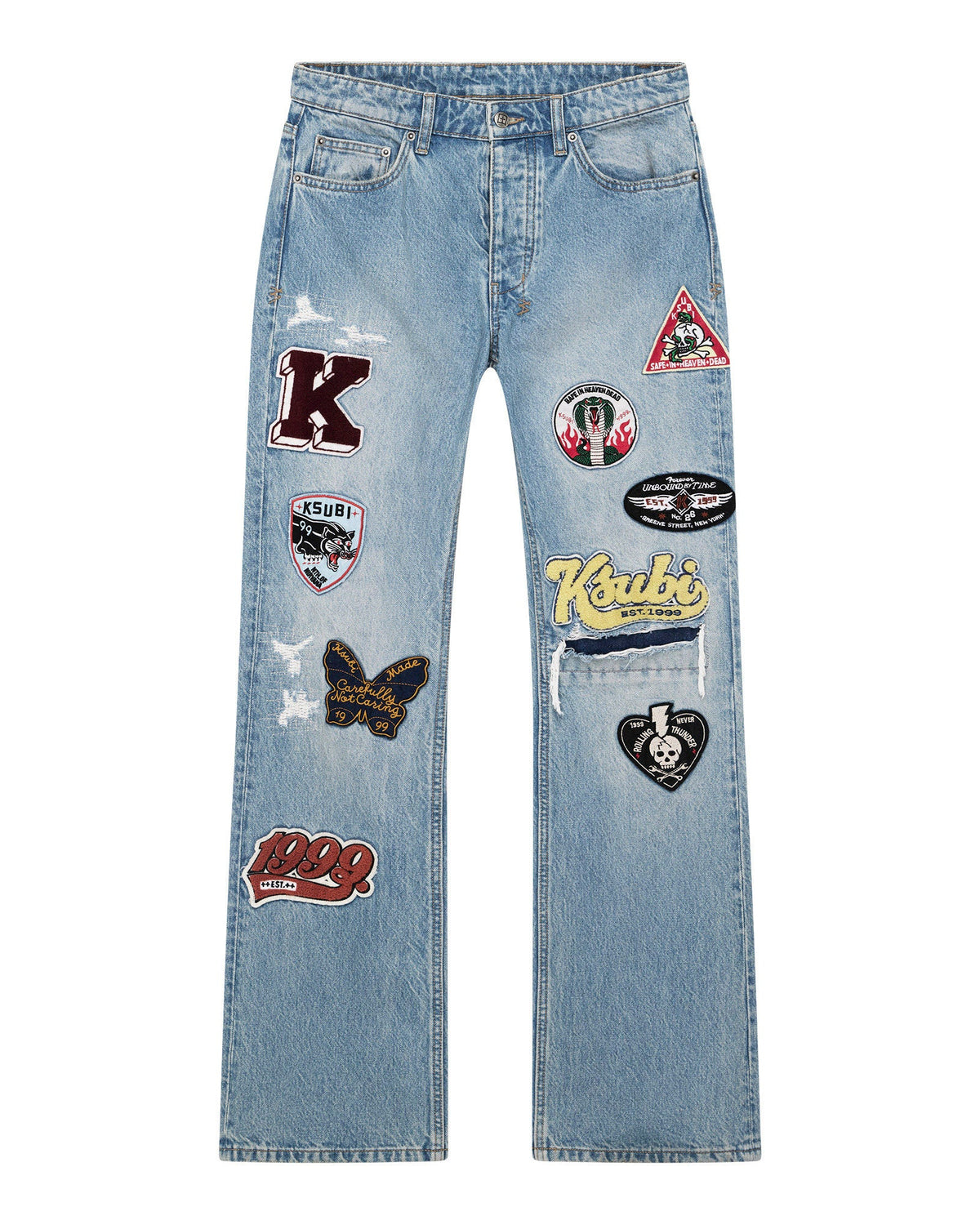 MENS BRONKO TRUE PATCHED DENIM JEANS
