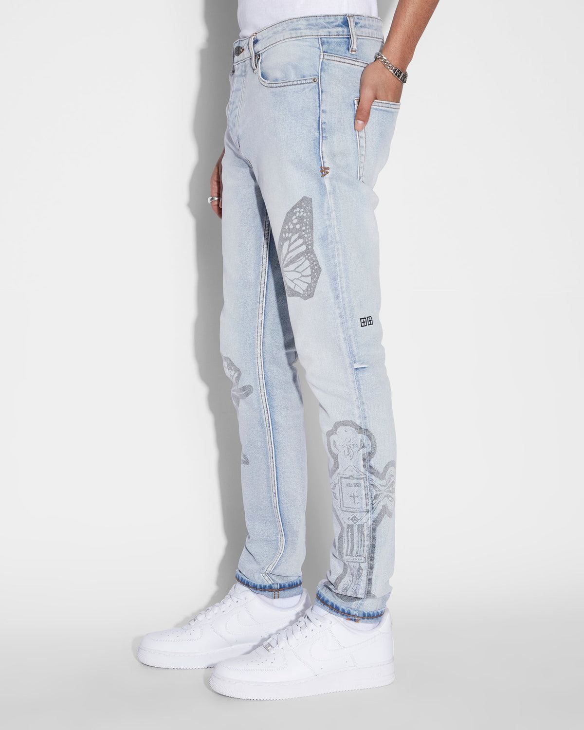 MENS CHITCH KUT OUT NIMBUS DENIM JEANS