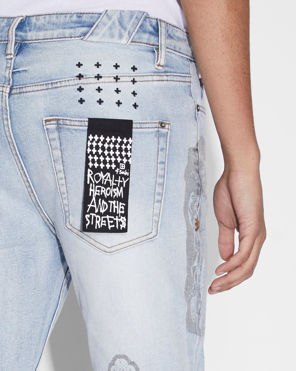 MENS CHITCH KUT OUT NIMBUS DENIM JEANS