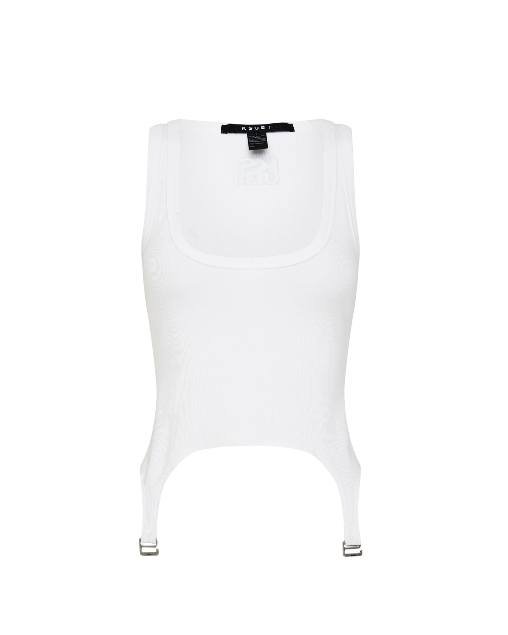 WOMENS  ORIGIN TANK GARTER WHITE FITTED FASHION TOPS