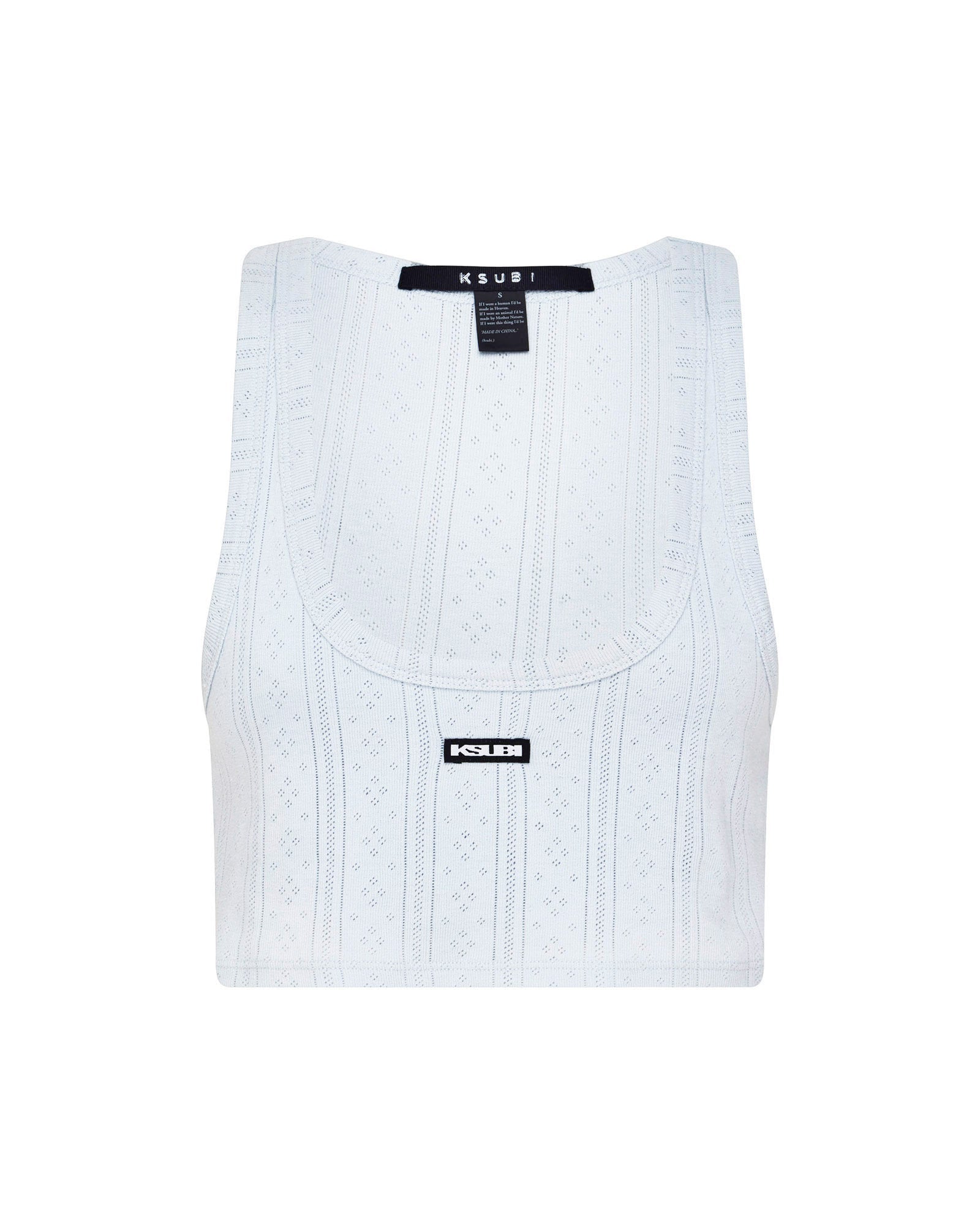 WOMENS  SOTT ORIGIN CROP TANK ICE MIST FITTED FASHION TOPS