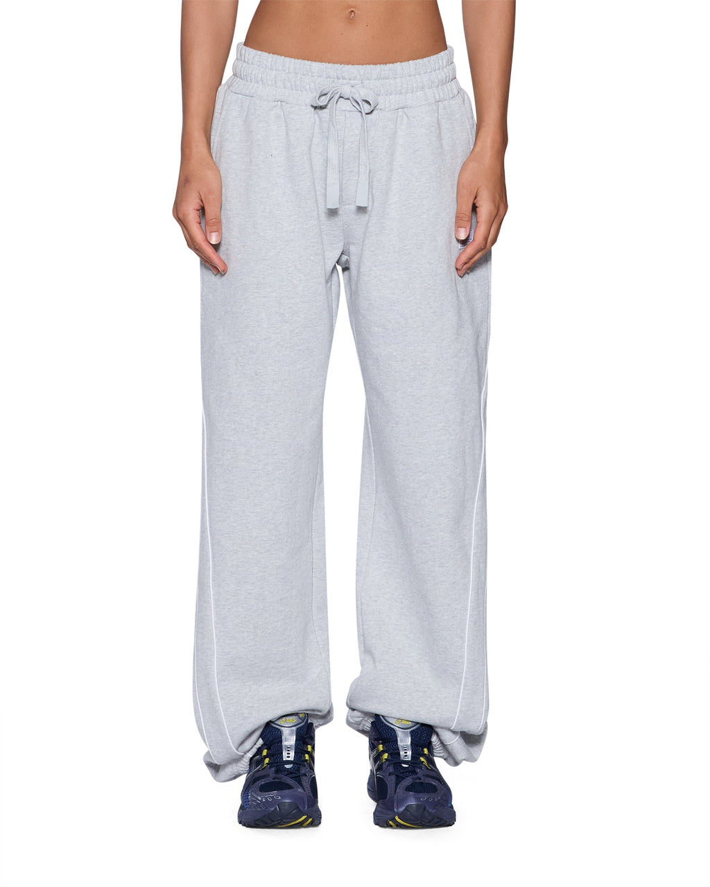 WOMENS CARTER WIDE TRAKPANT GREY MARLE PANTS