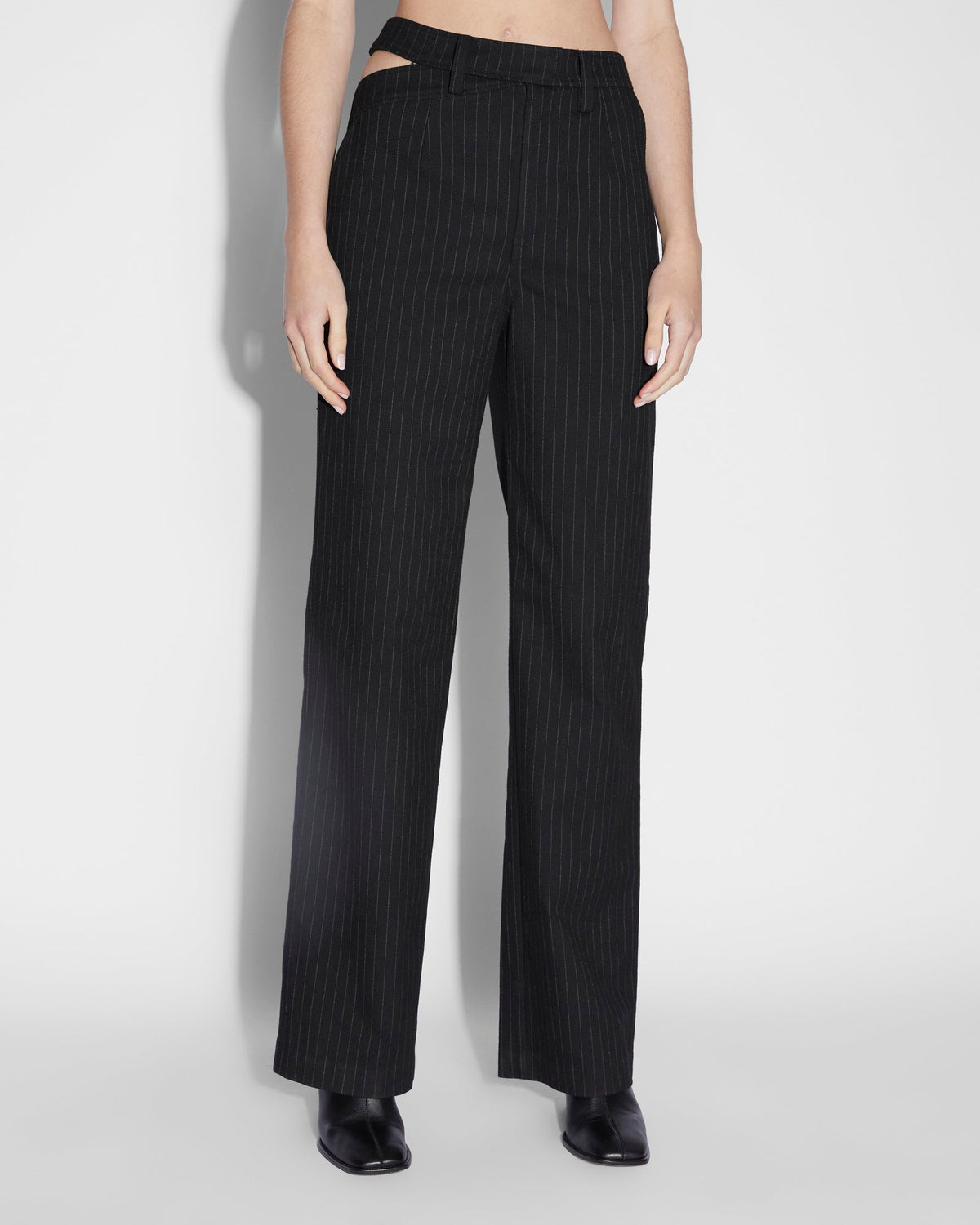 Womens Dettached Trouser Klassic Straight Pants - Black