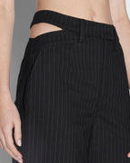 Womens Dettached Trouser Klassic Straight Pants - Black