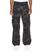 MENS FUGITIVE CARGO BLACK CAMO PANTS