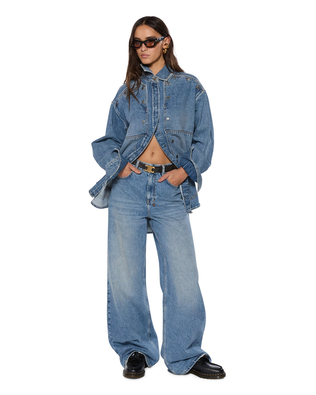 WOMENS STRIDER SWEPT DENIM JEANS