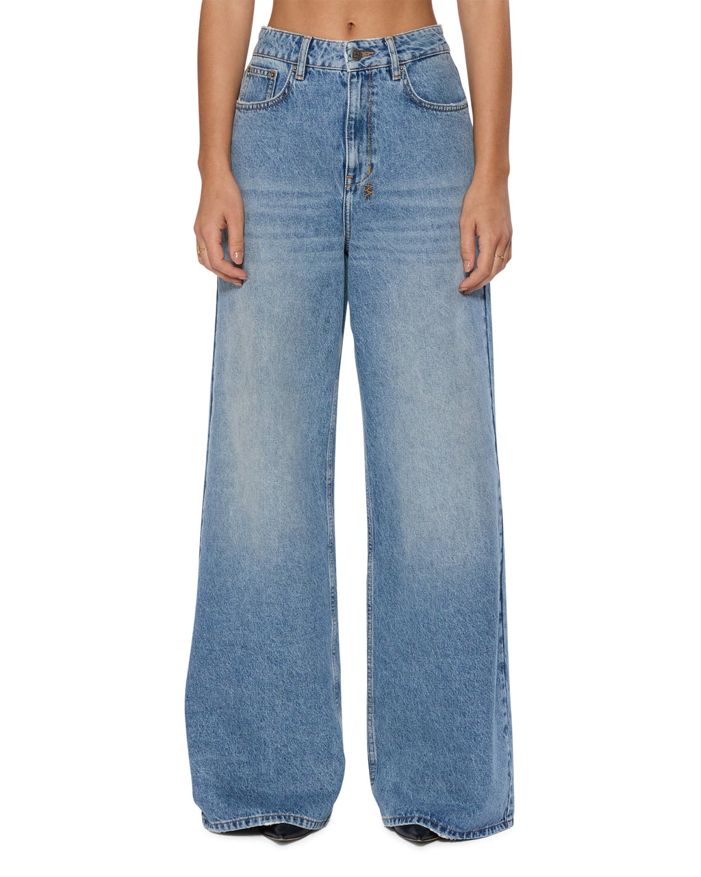 WOMENS STRIDER SWEPT DENIM JEANS