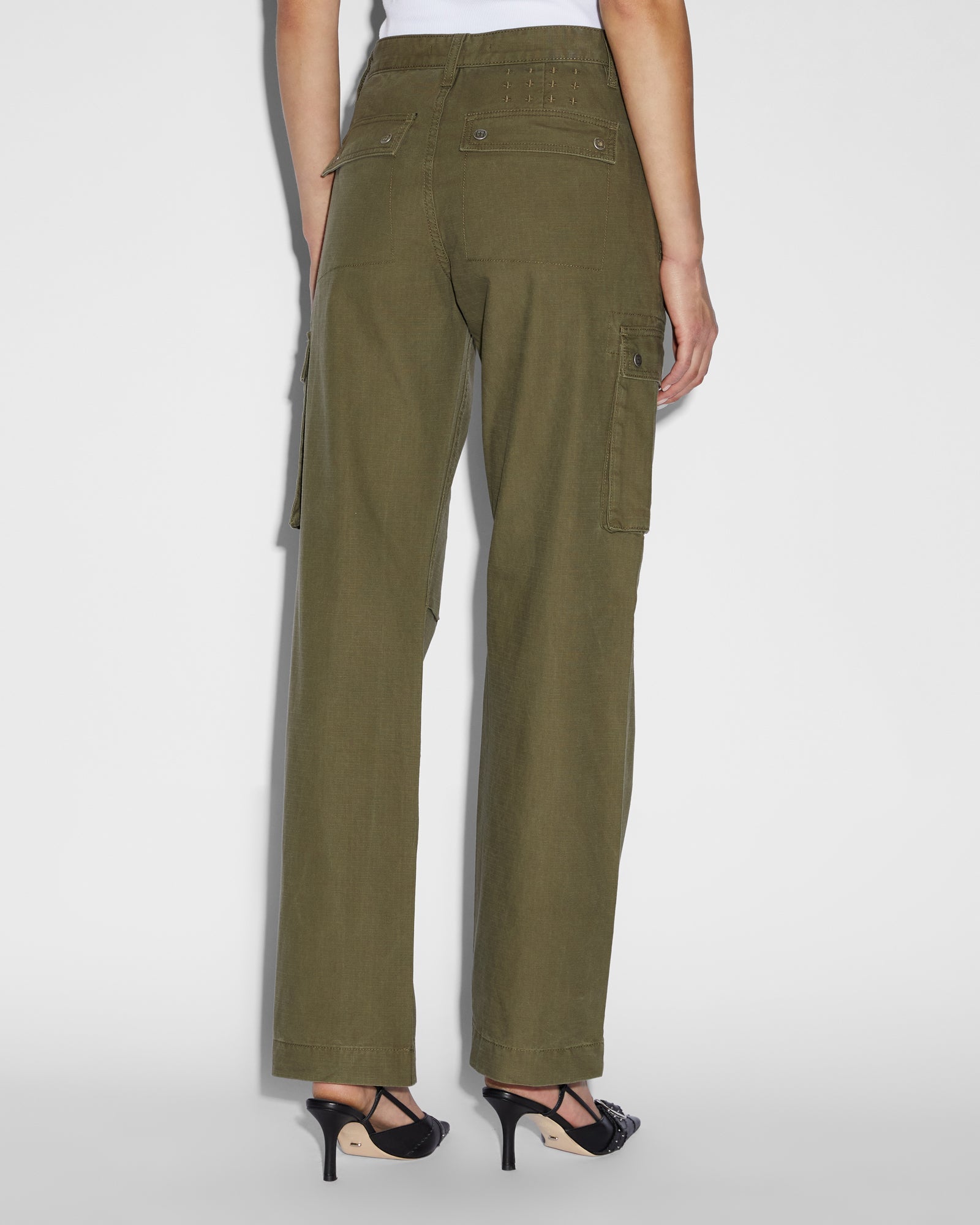 WOMENS  SQUAD CARGO KHAKI PANTS
