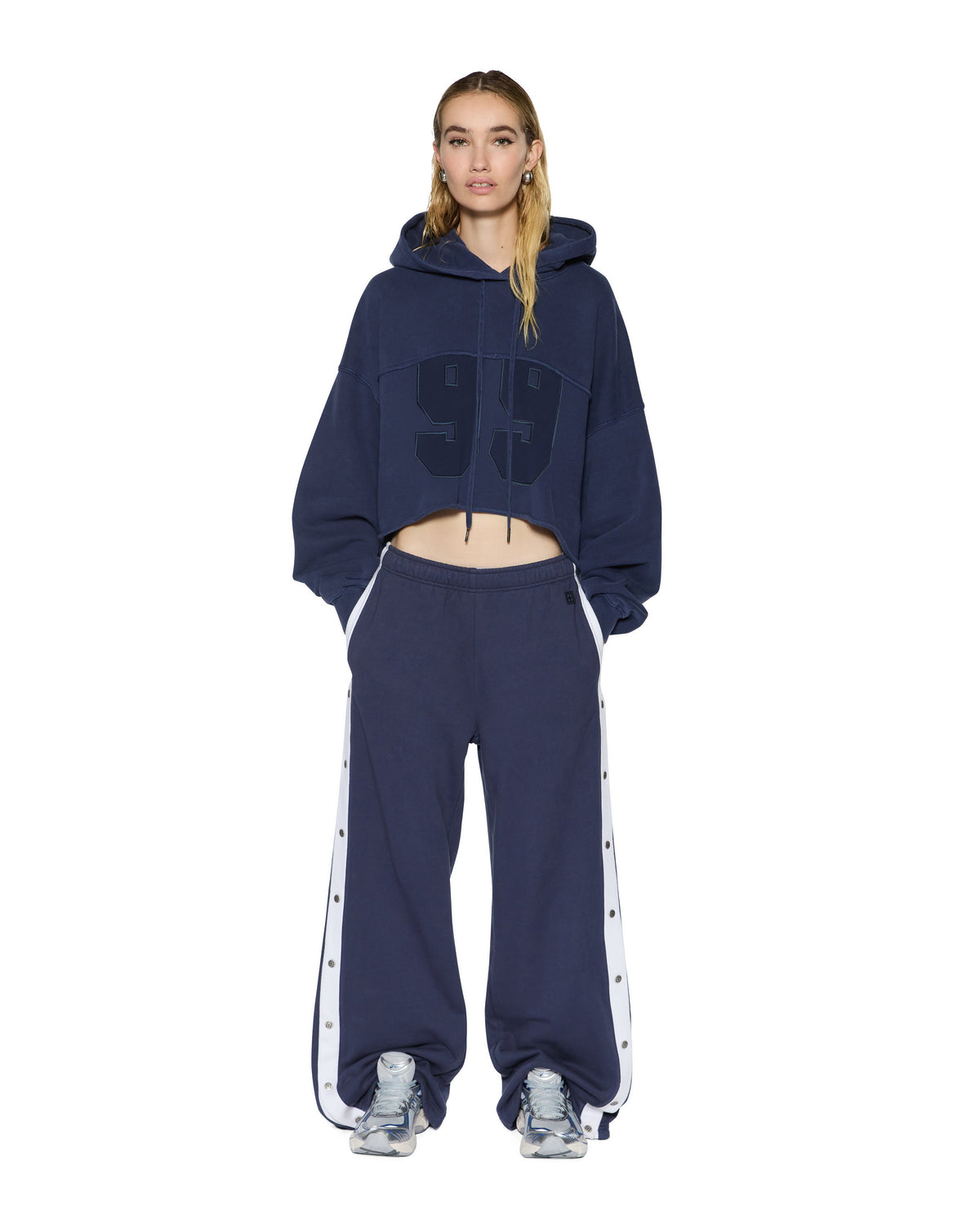 OH G HOODIE CROPPED INK BLUE