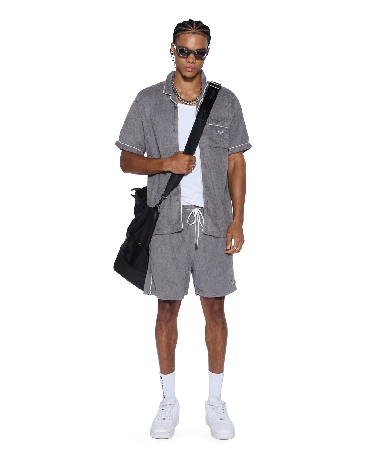 MENS LOUNGE SHORT CHARCOAL WALKSHORTS