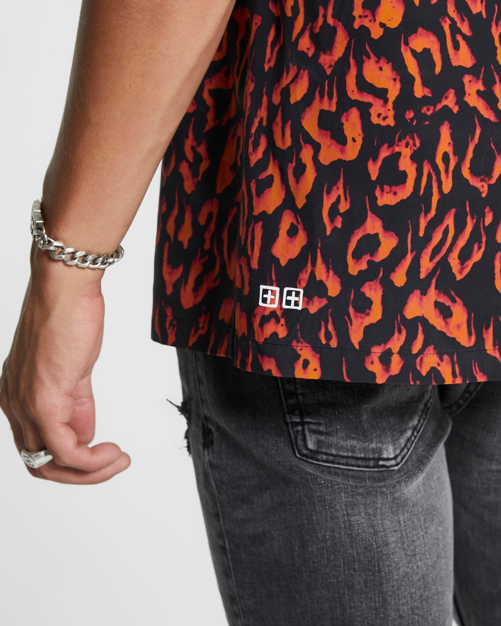 FIRE RESORT SS SHIRT ORANGE