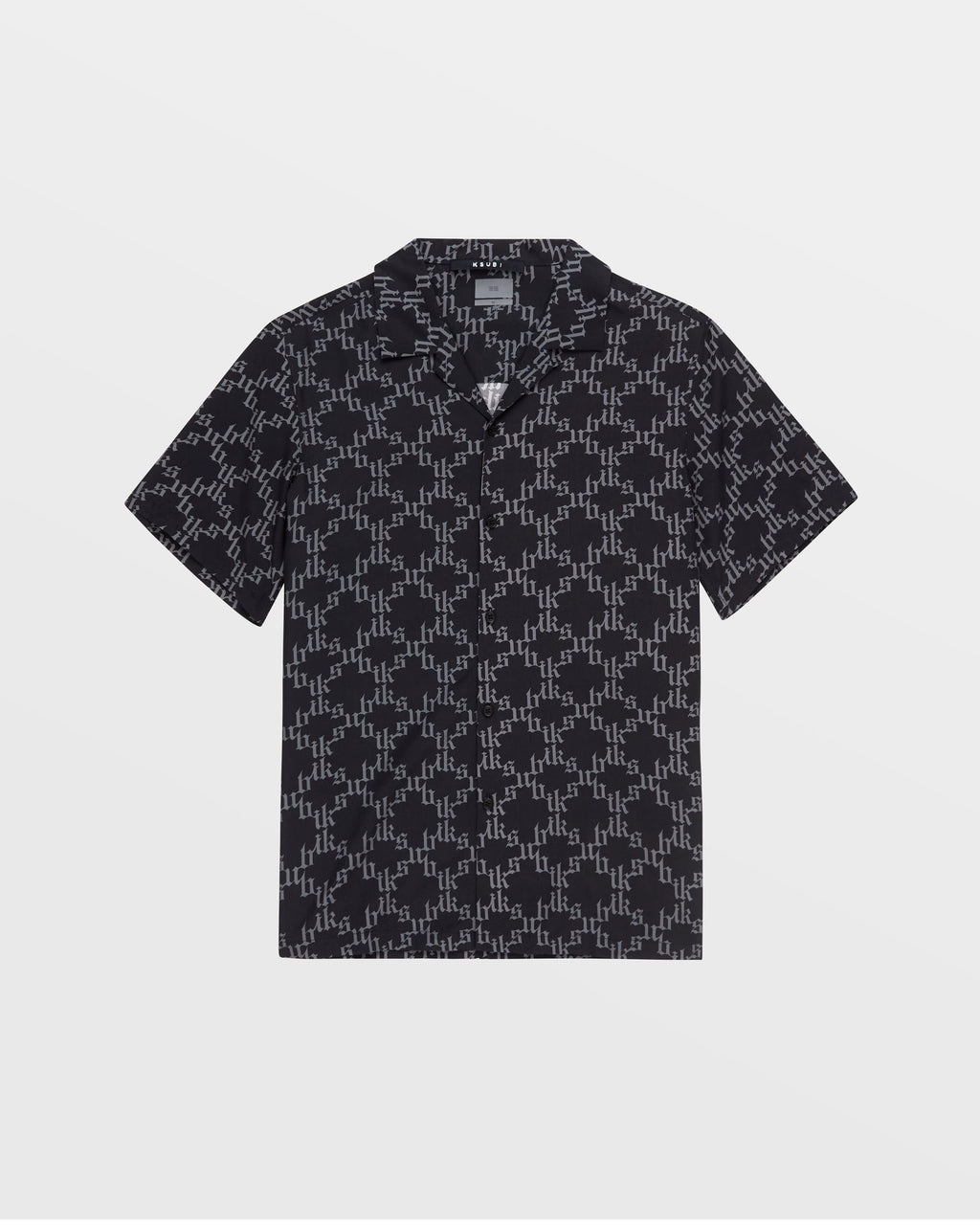 Mens Kult Resort Ss Shirt Black Regular Shirts - Black
