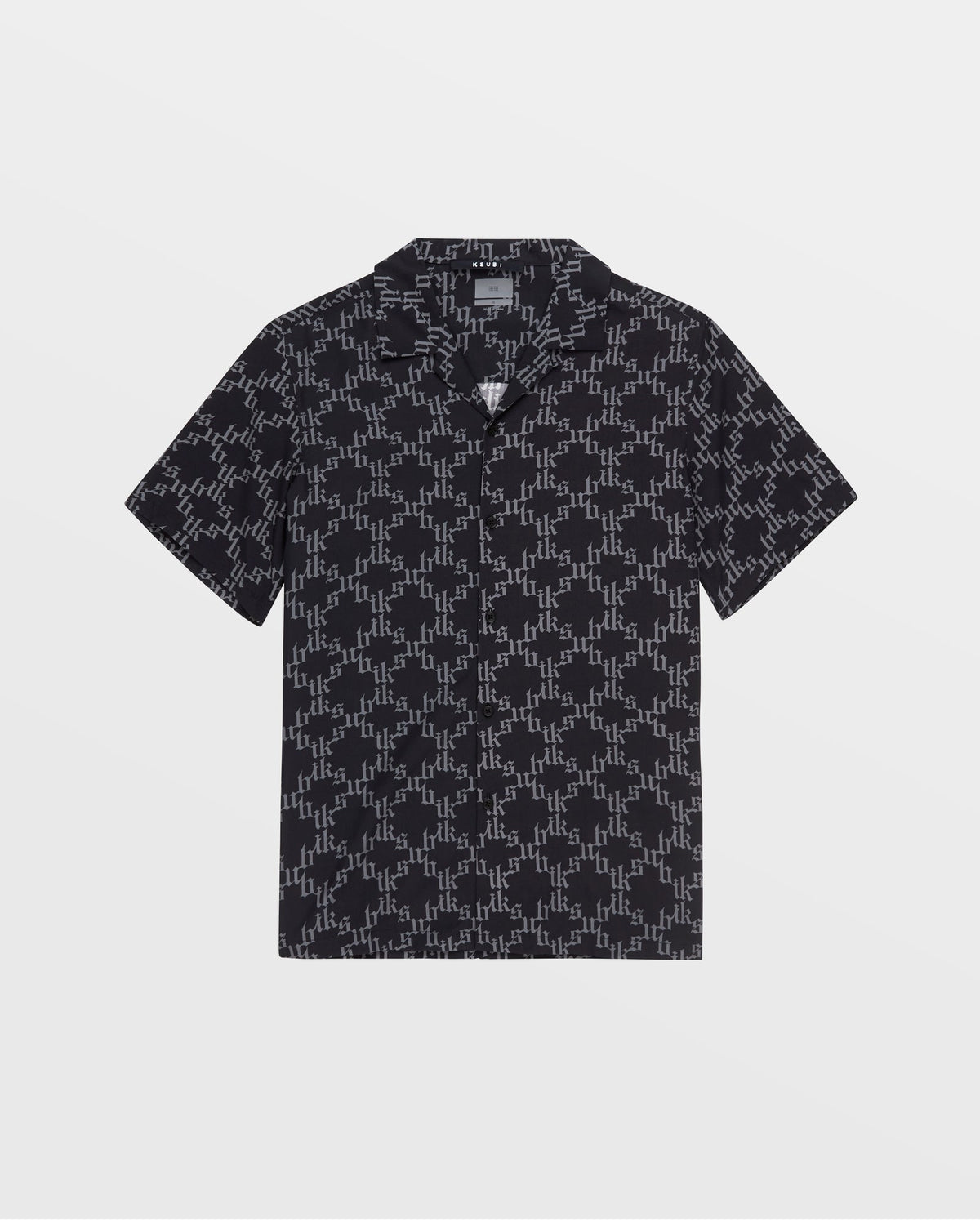 Mens Kult Resort Ss Shirt Black Regular Shirts - Black