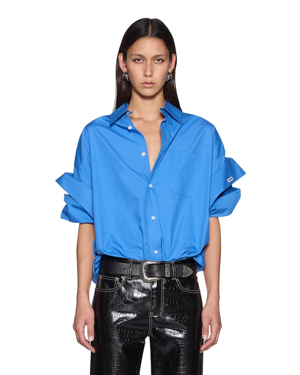 Womens Astra Shirt Bright Blue Oversized Shirts - Blue