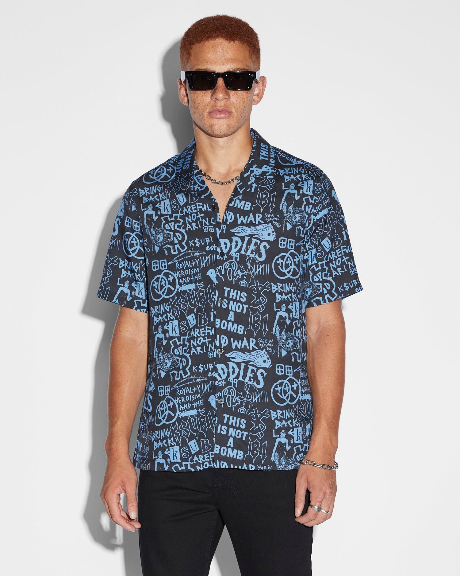 BADDIES RESORT SS SHIRT BLUE