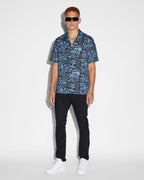 MENS BADDIES RESORT SS SHIRT BLUE SHIRTS
