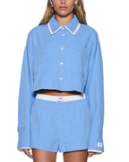 WOMENS BALTER LS SHIRT BRIGHT BLUE/WHITE SHIRTS