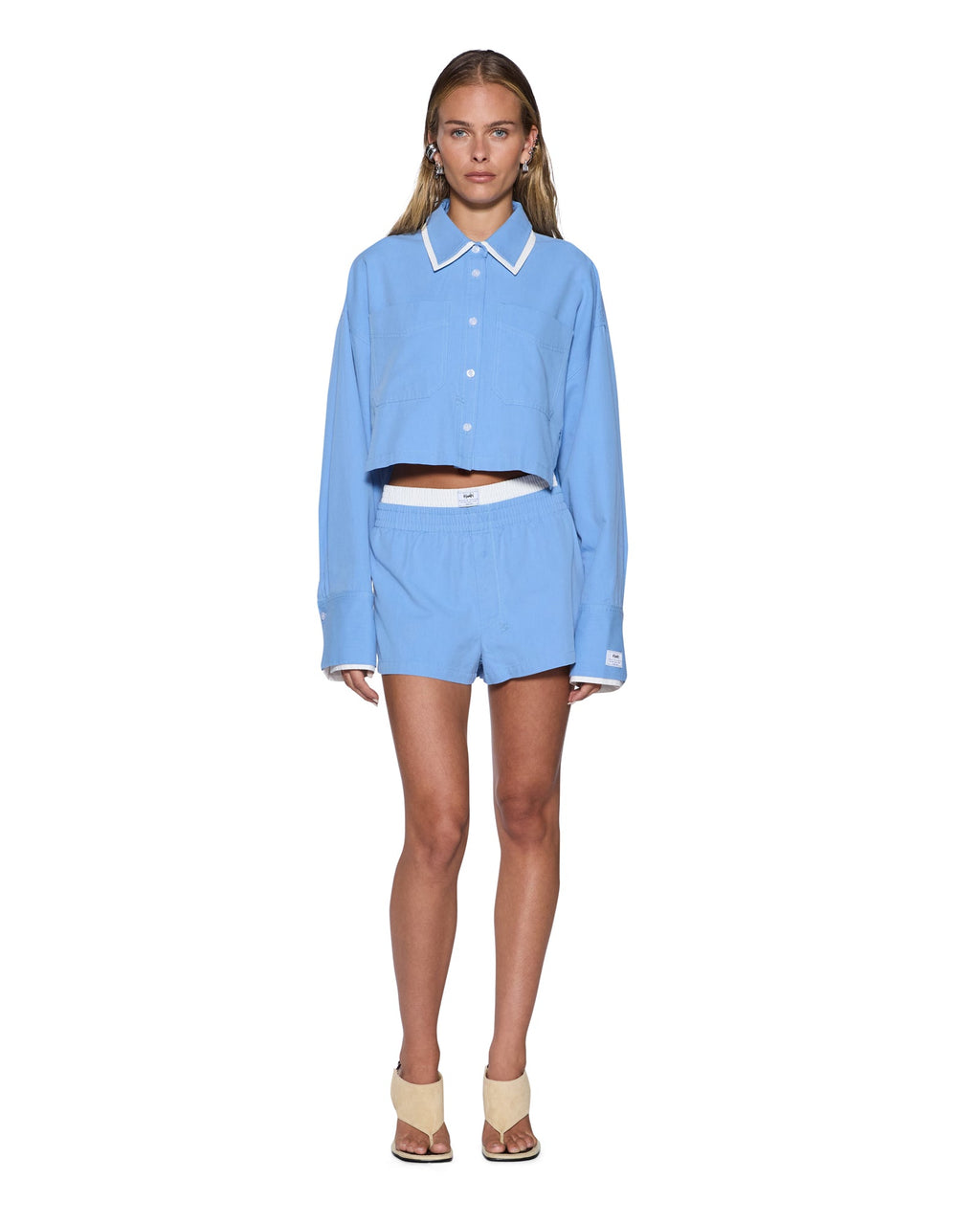 WOMENS BALTER LS SHIRT BRIGHT BLUE/WHITE SHIRTS