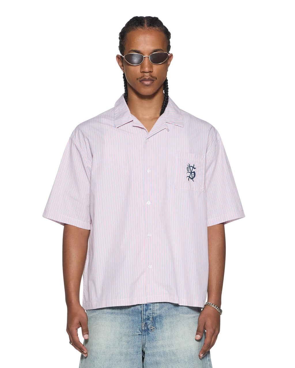 MENS EFFECT DINER SS SHIRT QUARTZ STRIPE SHIRTS