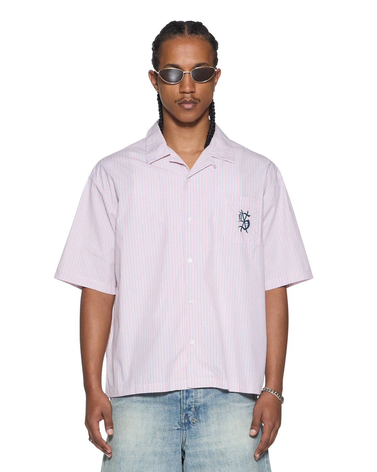 MENS EFFECT DINER SS SHIRT QUARTZ STRIPE SHIRTS