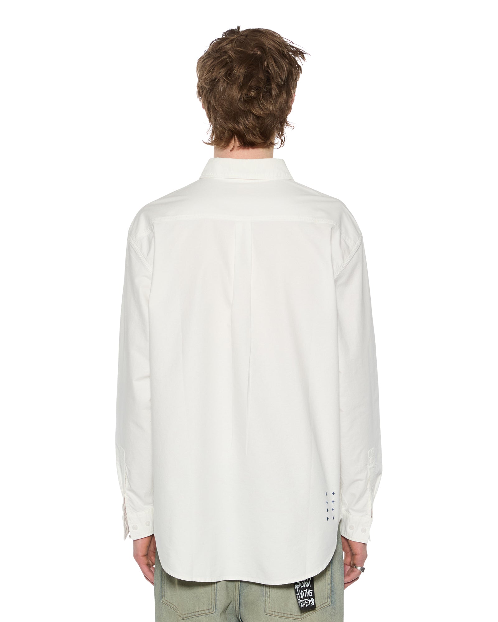 KSIGNATURE BUTTON DOWN LS SHIRT WHITE