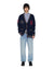 MENS  PLAYOFF CARDIGAN NAVY BOXY KNITWEAR