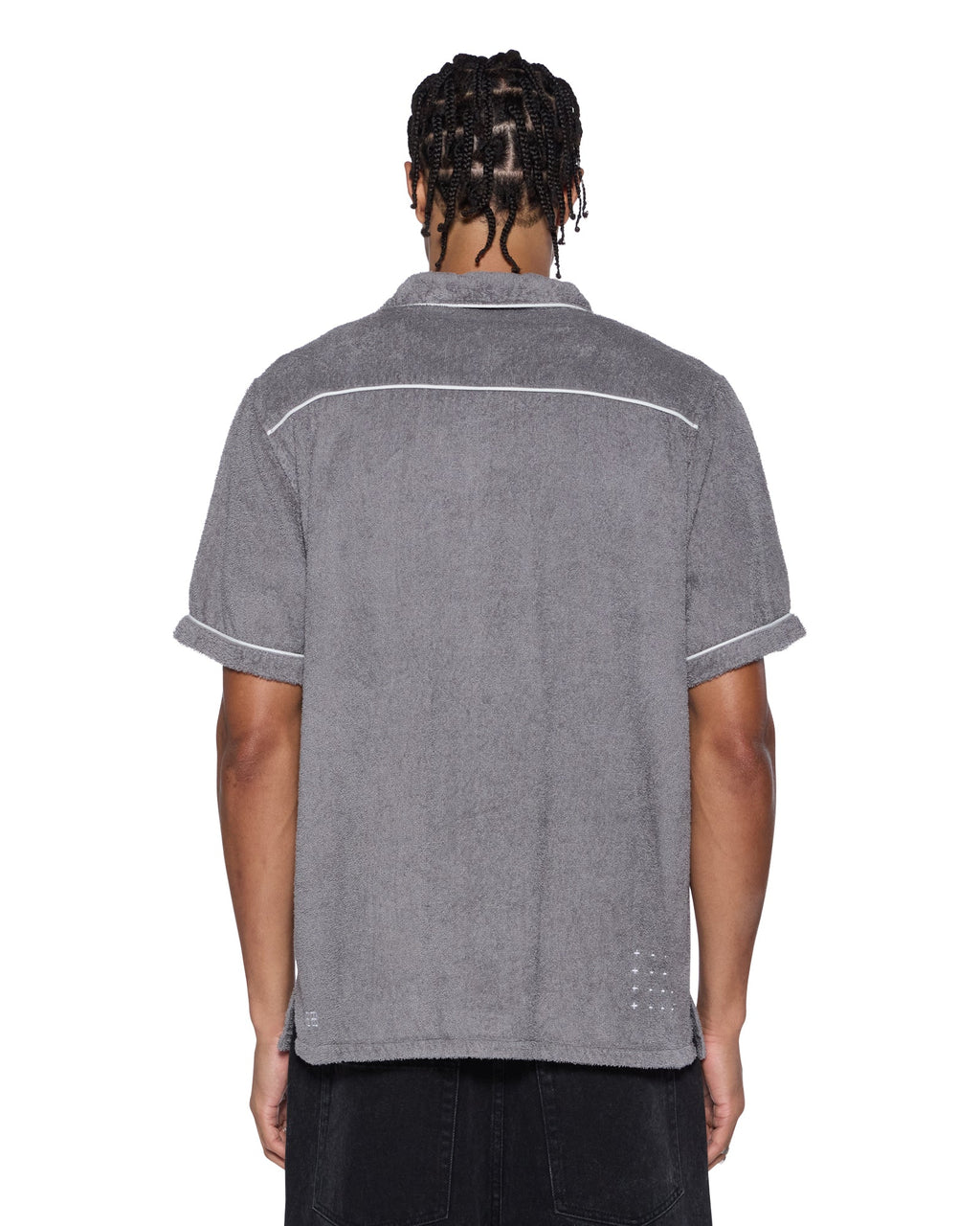 MENS LOUNGE SS RESORT SHIRT CHARCOAL SHIRTS