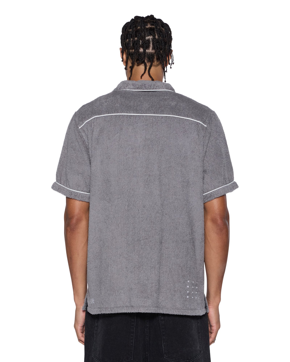 MENS LOUNGE SS RESORT SHIRT CHARCOAL SHIRTS