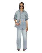 Womens Oversized Shirt Klassic Kraftwerk Oversized Shirts - Denim