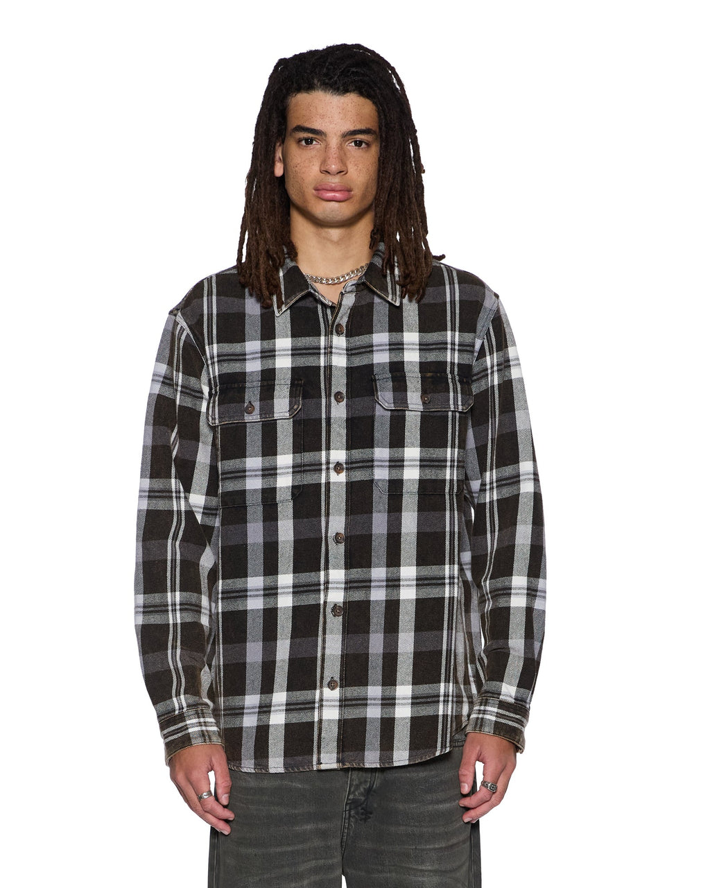 MENS ROSEBOWL LS SHIRT 1999 BLACK CHECK SHIRTS