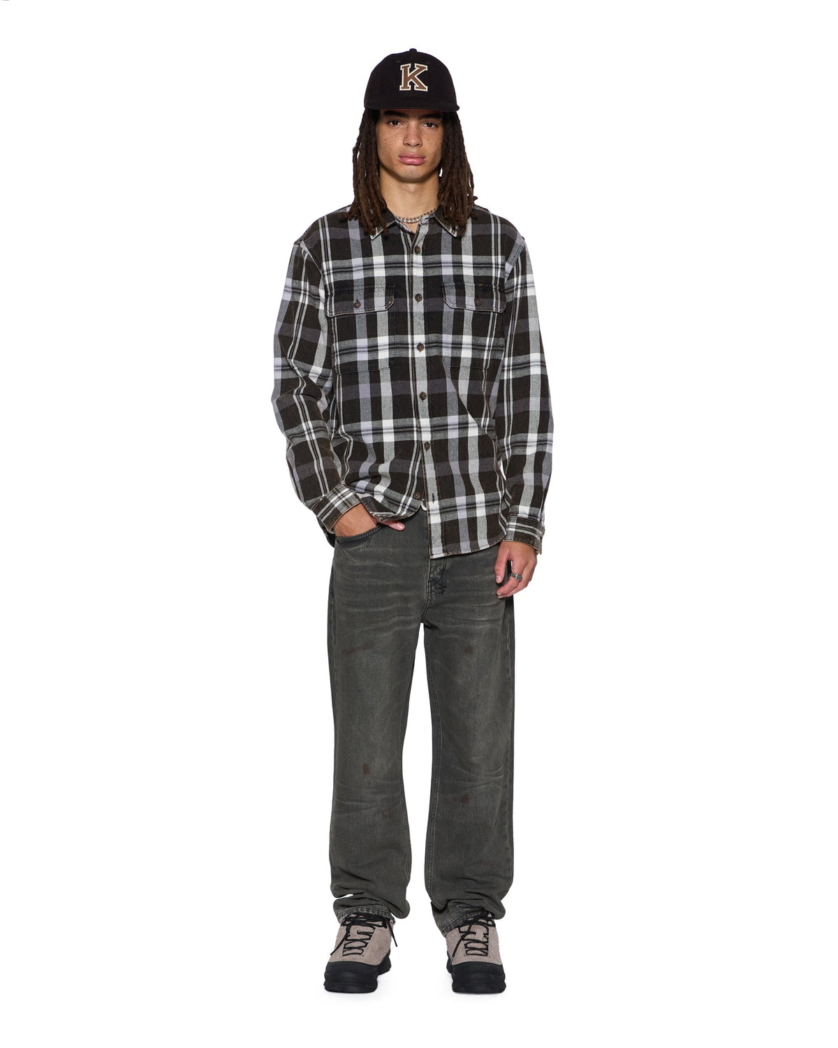 ROSEBOWL LS SHIRT 1999 BLACK CHECK
