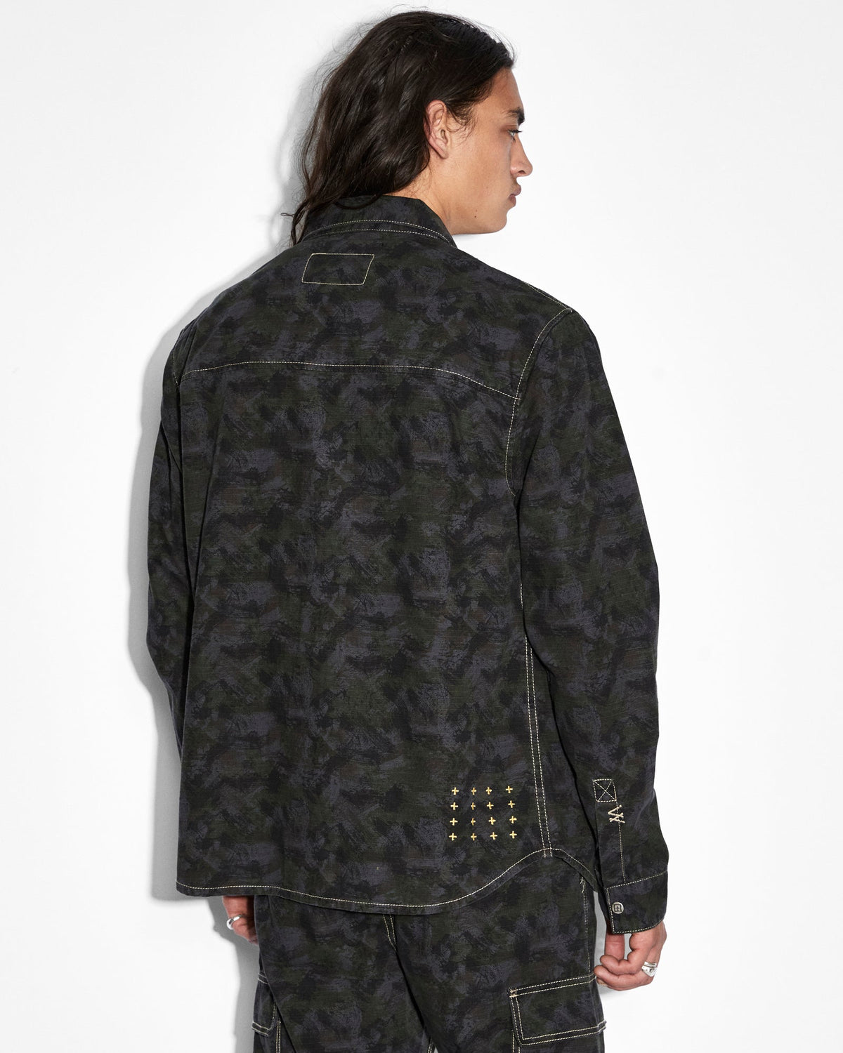Mens Snakebite Ls Shirt Camo Regular Shirts - Multi Colour