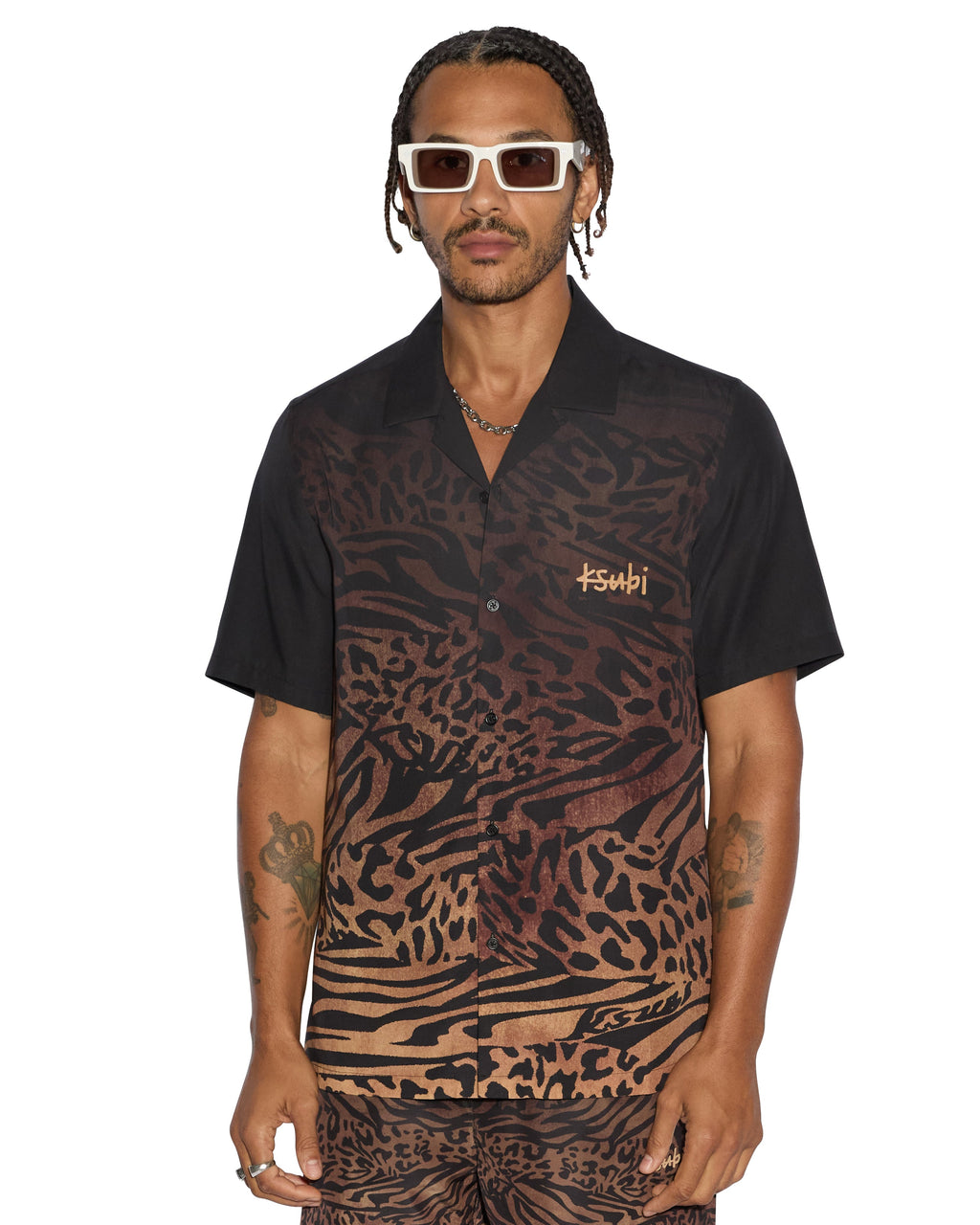 MENS SINNERS RESORT SS SHIRT LEOPARD SHIRTS