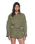 WOMENS  ASTRA LS CARGO SHIRT KHAKI OVERSIZED SHIRTS