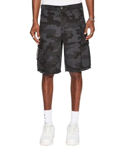 FUGITIVE CARGO SHORT BLACK CAMO