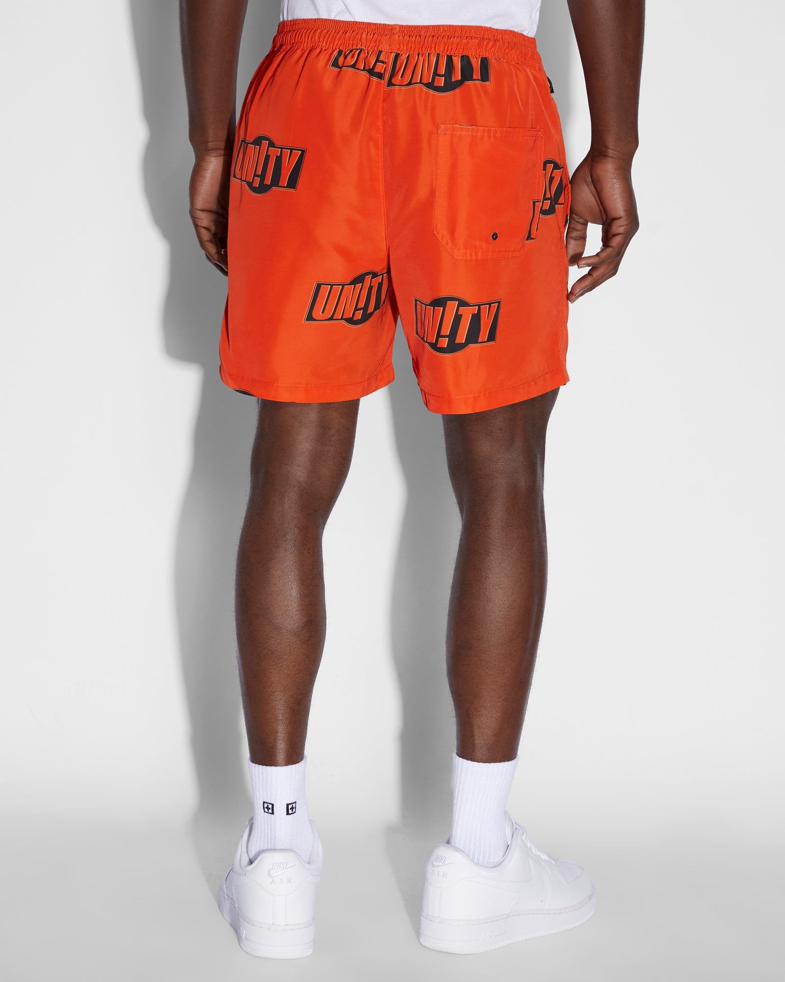 MENS  UNITY SIGN BURNER BOARDSHORT ORANGE REGULAR WALKSHORTS