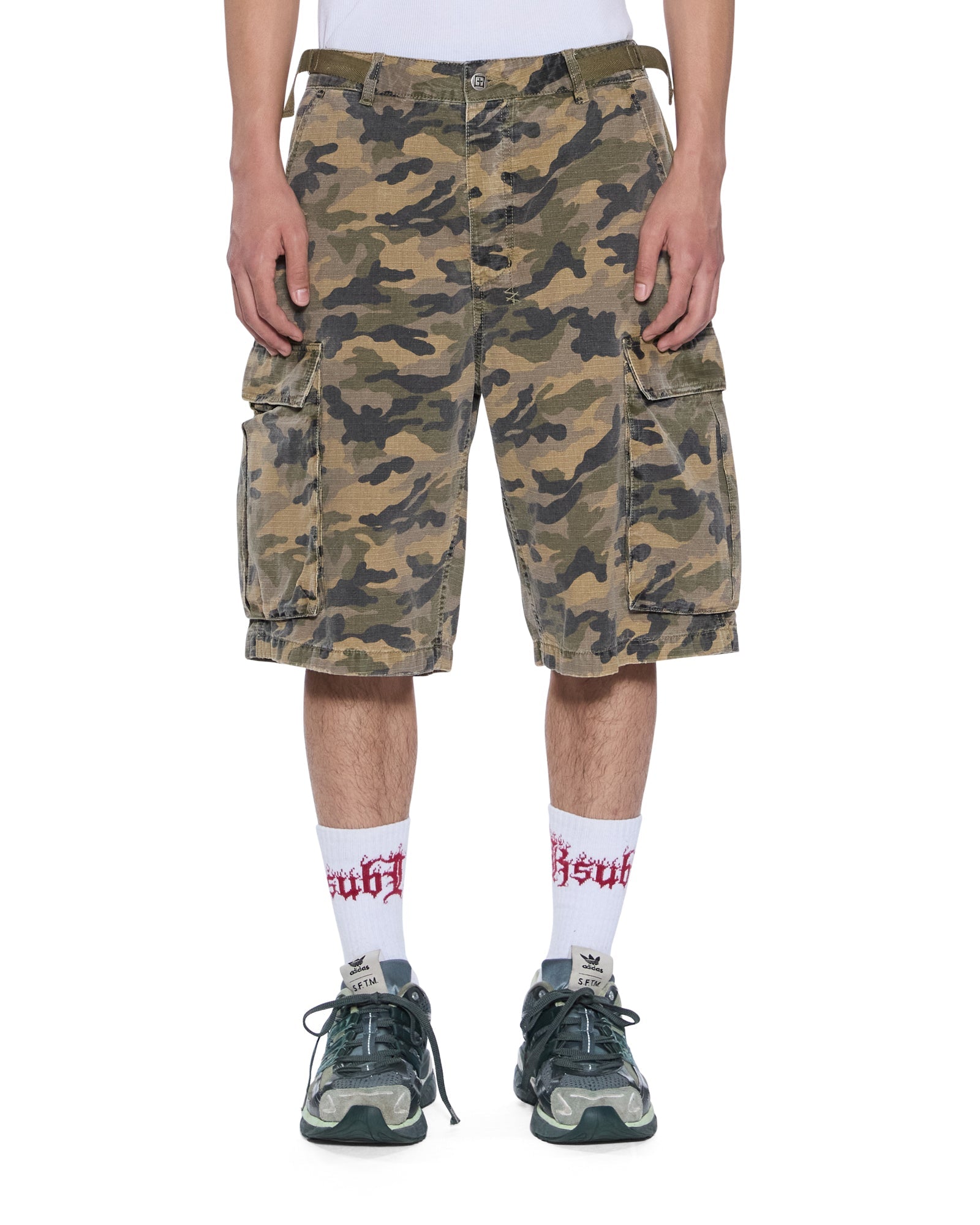 MENS  TROOP CARGO SHORT CAMO STRAIGHT WALKSHORTS